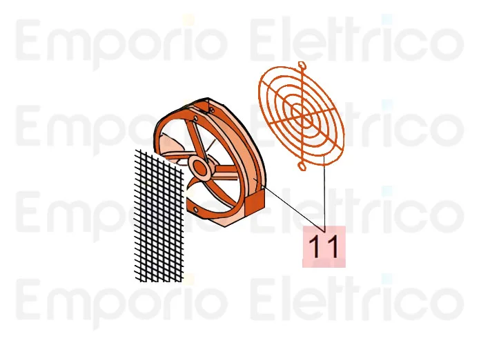 faac Ersatzteil Lüfter und Gitter Gruppe 620/640 63003317