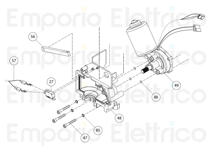fadini pièce détachée demi-carcasse interne pour bart 350 35048