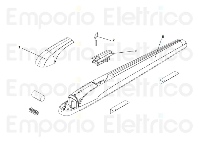 beninca ricambio chiave di sblocco x bob5 per bob5024 9686631