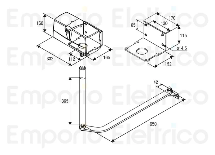 beninca pagina ricambi per motore pr.45er