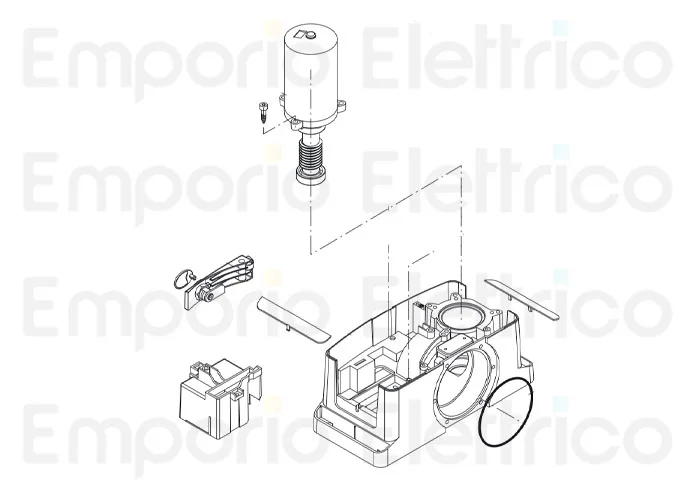 beninca ricambio carter motore x bull 624/8m enc. magn 9686770