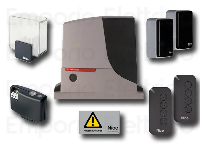 nice kit automazione cancelli scorrevoli 24v robuskit 600 bd rb600bdkce