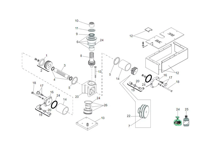 faac pagina ricambi per motore martinetto 750 180°