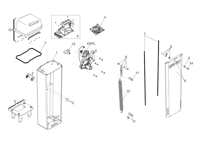 faac pagina ricambi per barriere b614