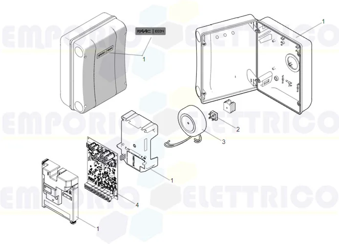 faac spare parts page for e034