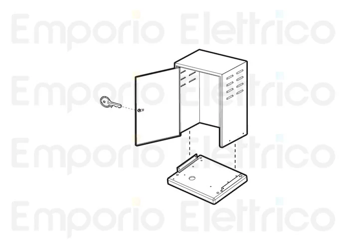 fadini ricambio gambale cofano fibo 300 con serratura e basamento 30053
