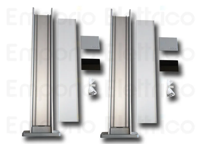 nice 2pcs aluminium column h= 500mm for 1 photocell medium/large era post pph1 2