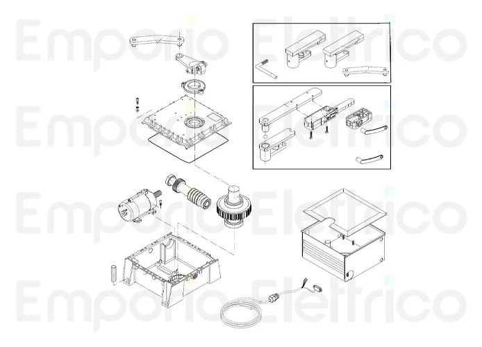 beninca page spare parts for motor du.350nve