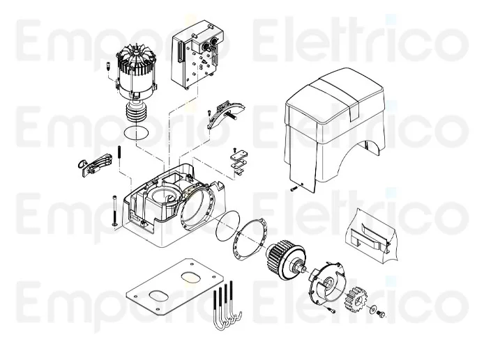 beninca spare part gearbox cover for bull 9686327