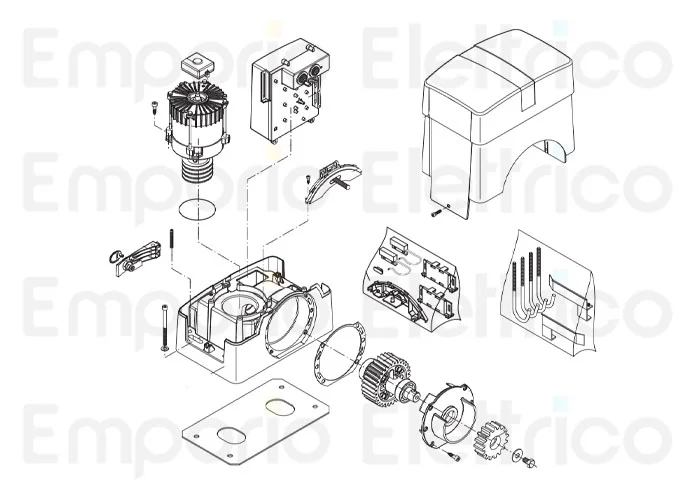 beninca spare parts page for motor bull20m.s 5b
