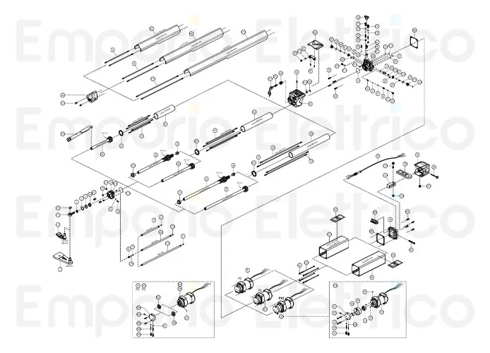 fadini pièce détachée groupe complète avec clés pour hindi 880 evo 87152
