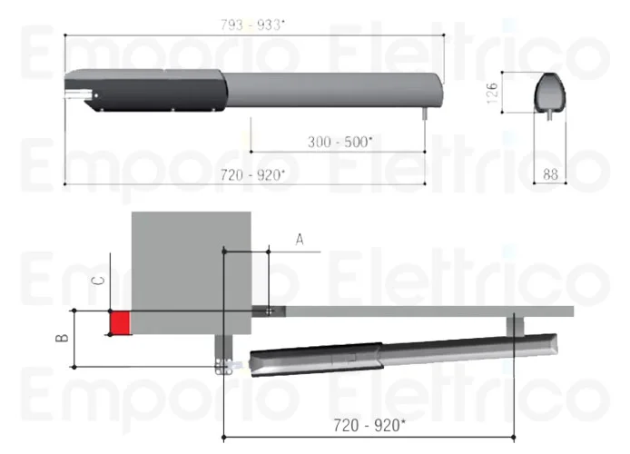came ati 24v gearmotor 001a5024n a5024n