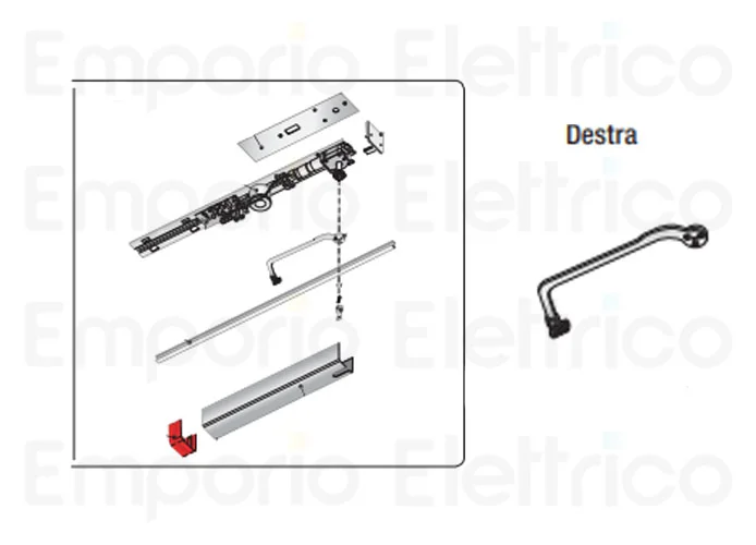 came kit single panel right door automation voilà 24v 001uv03 uv03