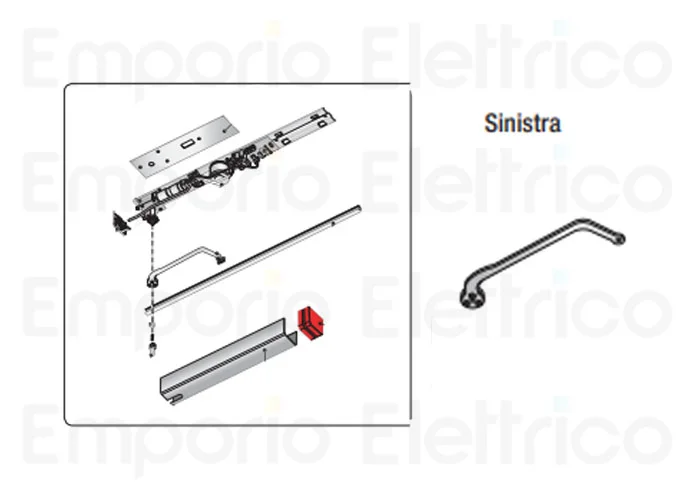 came kit single panel left door automation voilà 24v 001uv04 uv04