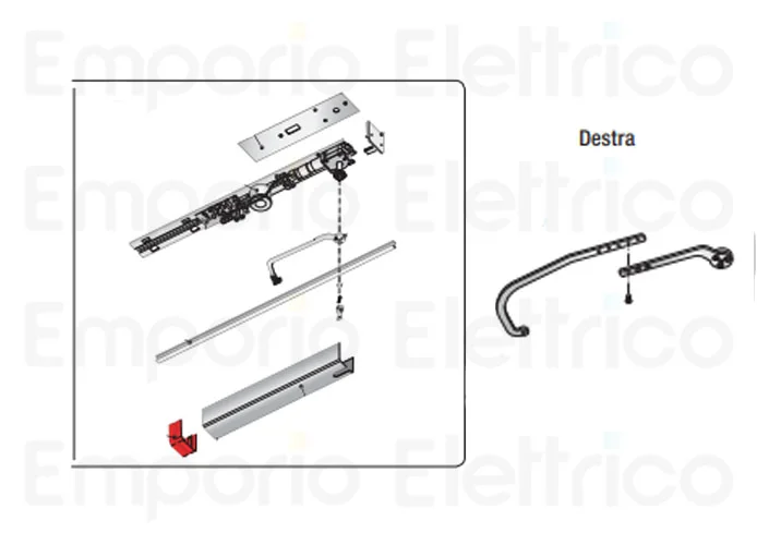 came automation kit right door 2 articulated panels voilà 24v 001uv005 uv005