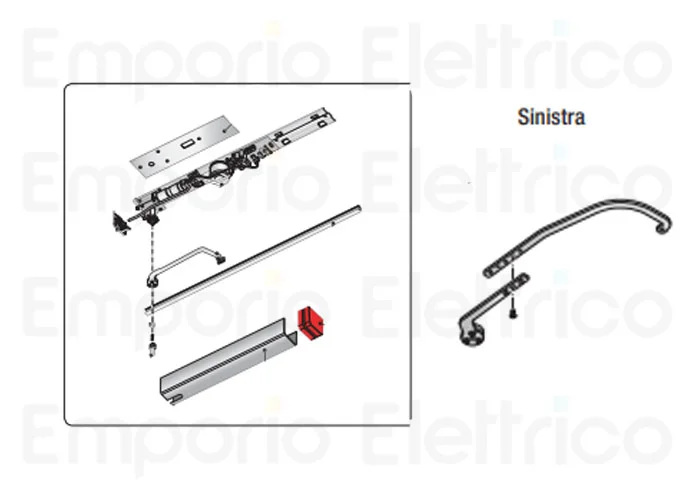came automation kit left door 2 articulated panels 24v voilà 001uv06 uv06