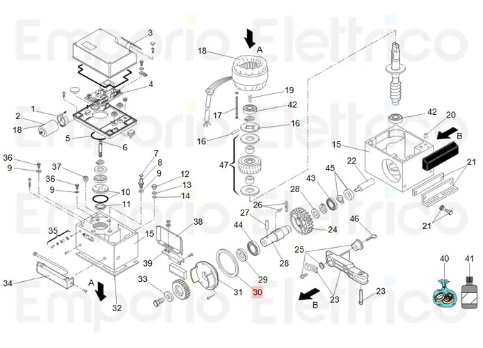 faac ricambio guarn.flangia later.746/844 7094085