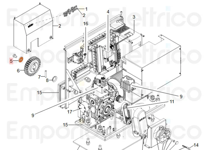 faac ricambio rosetta spec.10,5x35x4 cat.a z 7030185