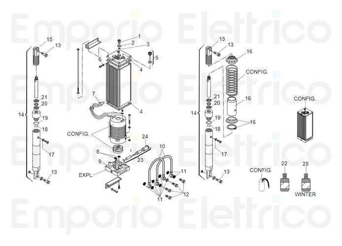 faac spare parts page for barriers 620 rapid