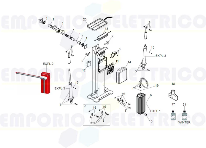 faac spare parts page for barriers b680h